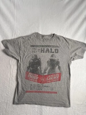 Halo Master Chief VS Jameson Locke Grey Short Sleeve Shirt Men's Large * - Image 1 of 4