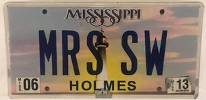 Vanity MRS SW license plate Sweden Star Wars Software Subway Sweet Swan Swedish - Picture 1 of 12
