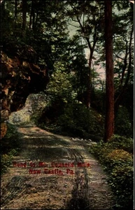 Road to McConnell's Mills Hanging Rock New Castle PA Pennsylvania Postkarte - Bild 1 von 2