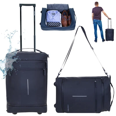 Trolley Handgepäck Koffer Tasche New Rebels Harper Plane 50 IATA 00 Schwarz +g - Bild 1 von 4