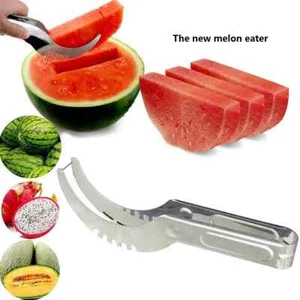 Stainless Steel Watermelon Cutter Slicer - Salad Fruit Cutting Chopping Tool - Picture 1 of 8