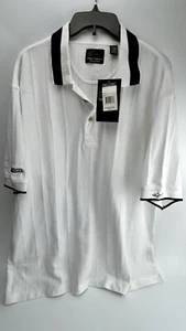 NEU Vintage Greg Norman weiß Kurzarm Golf Polo Shirt Herren XL Neu mit Etikett - Bild 1 von 15