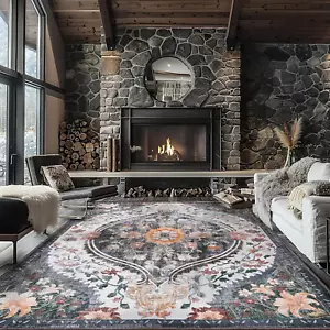 Ruggables Washable Rugs 8x10 Area Rugs for Living Room Washable Vintage Boho ... - Picture 1 of 8
