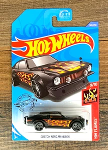 Hot Wheels HW Flames Custom Ford Maverick Black With Flames - Picture 1 of 2