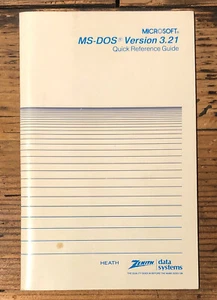 Zenith / Microsoft MS-DOS 3.21  Quick Reference Guide  *Original* - Picture 1 of 1