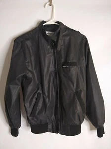 Members Only Black Jacket By Fabil Classic Design Zip Womens Or Youth sz 20 vtg - Picture 1 of 12