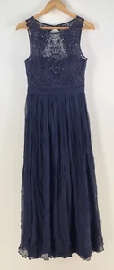 Forever New womens maxi formal gown dress size 10 navy blue floral lace 108877 - Picture 1 of 10