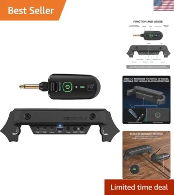 Wireless Acoustic Guitar Pickup Rechargable Magnetic And Microphone Soundhole... - Image 1 of 4