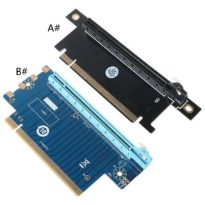 PCI Express 16X Riser PCIe Graphics Card 90 Degree Adapter for 1U/2U Host 4/6cm - Afbeelding 1 van 13