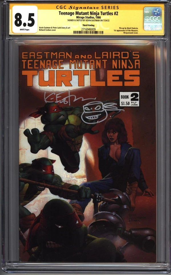 * Teenage Mutant Ninja Turtles #2 3rd Prt. CGC 8.5 S + S EASTMAN! (2716946009) * - Image 1 of 1