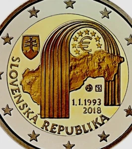 Eslovaquia 🙂 Moneda de 2 euros 2018 Fundación Estatal Conmemorativa Nueva UNC de Roll - Imagen 1 de 3