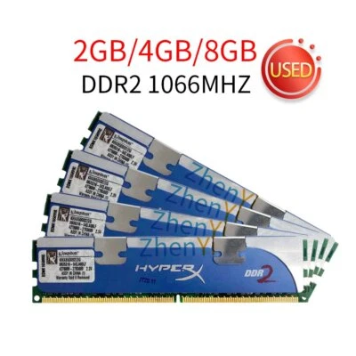Kingston HyperX 8GB 4GB 2GB DDR2 1066MHz KHX8500D2/2G Desktop OC Memoria RAM SP - Immagine 1 di 4