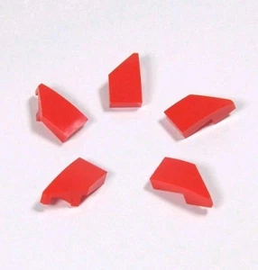 NUEVO Azulejos LEGO Sueltos Modificados 1x2 Cuña Izquierda (5 Piezas) Rojo Genuino LEGO Piezas - Imagen 1 de 2