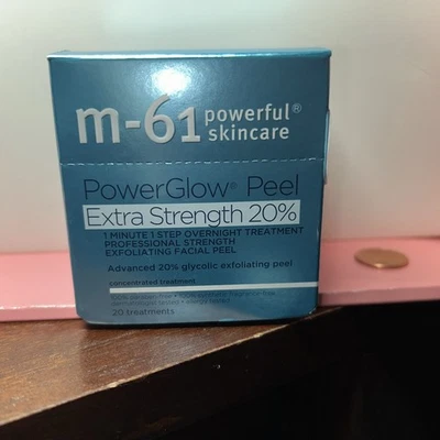 M-61 Powerful Skincare PowerGlow Peel Extra Strength 20% 20 Treatmnts NIB SEALED - Image 1 of 3
