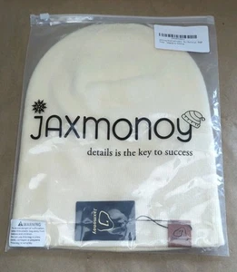 Jaxmonoy Beige Cashmere Slouchy Knit Beanie Hat Women's Size NIP NWT - Picture 1 of 11