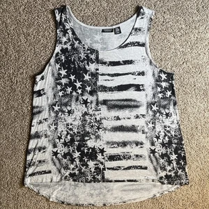 Jones & Co American flag 2x tank top Pull Over Rustic Women’s Casual Patriotic  - Picture 1 of 6
