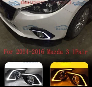 1Pair 2Color LED Driving Lamps DRL Lights Fog Lights Fits For Mazda 3 2014-2016 - Picture 1 of 6