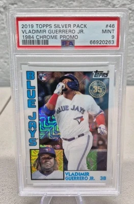 2019 Topps Chrome Silver Pack Vladimir Guerrero Jr 1984 Promo RC PSA 9 #T84U46 - Image 1 of 2