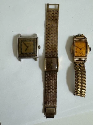 Lote de 3 relojes mecánicos Bulova Helbros Josca vintage VENDIDOS COMO ESTÁN Foto 1 de 4