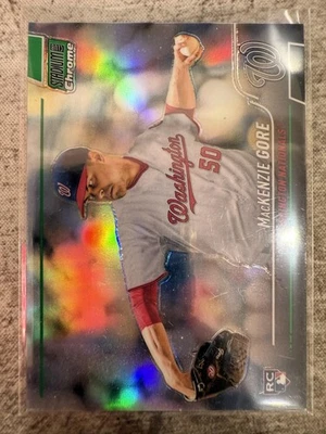 2022 Stadium Club Chrome #221 MacKenzie Gore Green Refractor #/99 - Image 1 of 2
