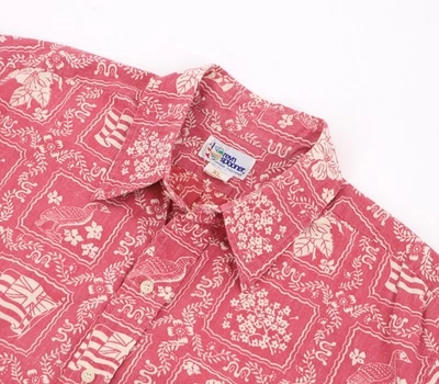 Красная гавайская рубашка REYN SPOONER Lahania Sailor Blush Aloha размер XL - Изображение 1 из 4