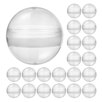  Capsule distributrici trasparenti da 60 pezzi: sfere rotonde vuote in plastica - Immagine 1 di 4