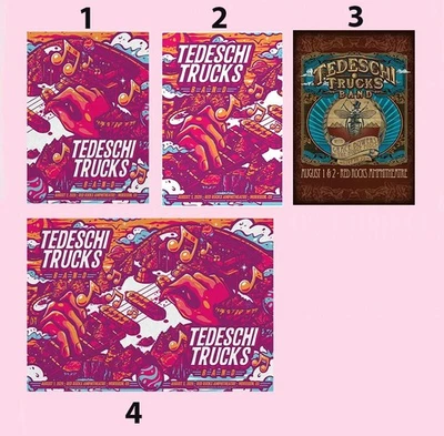 Tedeschi Trucks Band Aug 1-2 2025 Red Rocks Amphitheatre Morrison CO Tour Poster