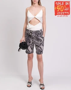 RRP€126 TWENTY MONTREAL Sweat Shorts Size XS Snakeskin Pattern - Picture 1 of 6