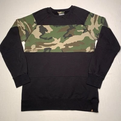 Volcom Camo Color Block Crewneck  Sweatshirt Mens Large Skateboarding Snowboard - Image 1 of 4