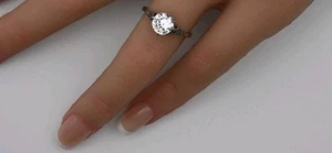 Vintage 9ct Solid Gold Ring Large Solitaire Crystal Engagement Ring N Box Inc - Picture 1 of 5