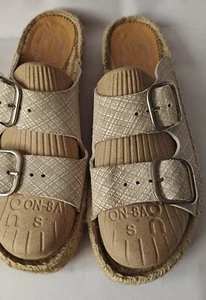 antropologie Penelope Chilvers Taupe Leather Sandals size EU39 EU 6/6.5 - Picture 1 of 7