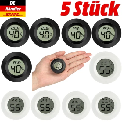 5x Digital Thermo-Hygrometer Thermometer Luftfeuchtigkeit Temperaturmessgerät - Bild 1 von 4