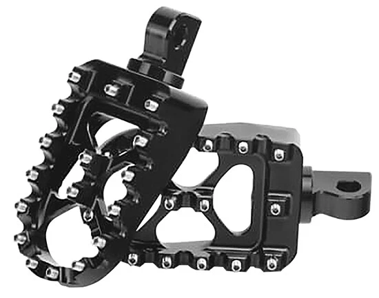 estriberas montaje macho anodizado negro MX motocross universal para Harley 44230 Foto 1 de 1