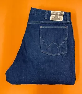 Wrangler Rugged Wear Vintage Blue Jeans Fleece-Lined Size 42x30 Made in USA - Picture 1 of 9