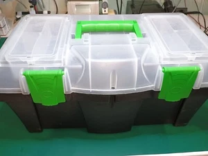 Neuwertige Werkzeugkiste Box Länge 45 cm mit integrierten Kleinteilemagazin - Bild 1 von 4