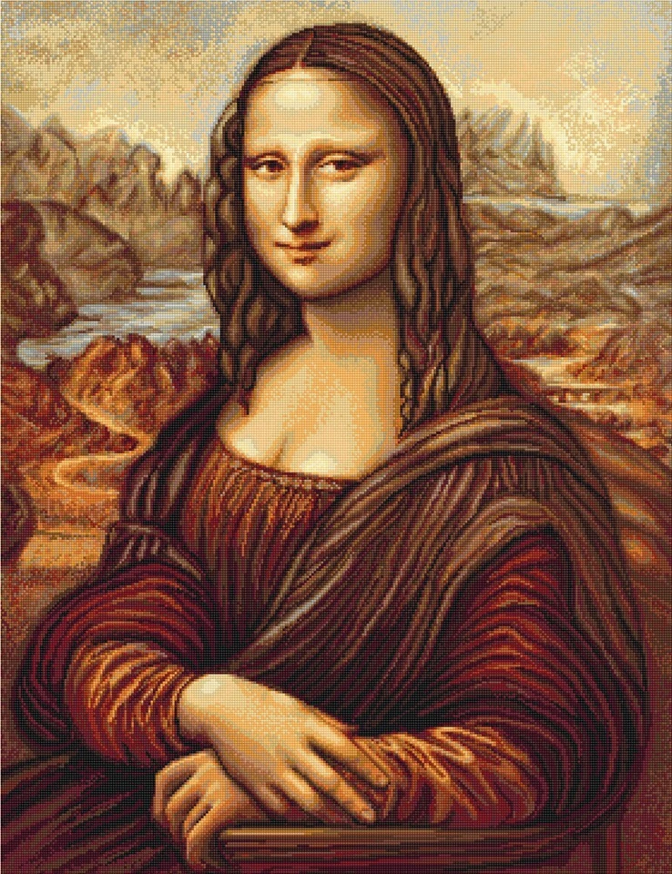 Hágalo usted mismo Kit de Bordado Punto de Cruz Contado Punto de Aguja "Mona Lisa" Luca-S Sin Imprimir Foto 1 de 1