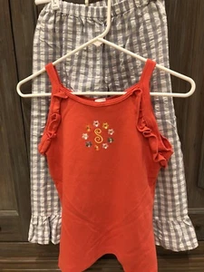 PATSY AIKEN CHEZ AMI Girls Capri Pants Top Sz 12 “S” Embroidered Preppy - Picture 1 of 4