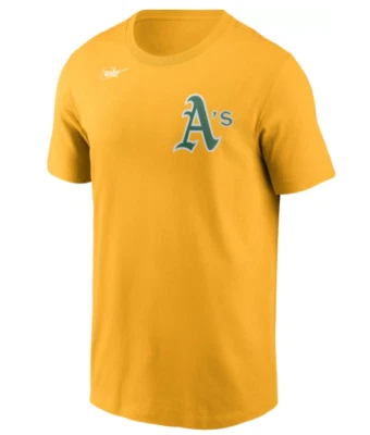Oakland Athletics Shirt Men's Large Reggie Jackson #9 Yellow T-Shirt Nike - Image 1 of 2