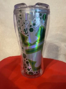 Royal Caribbean 2017 Large Plastic Insulated Tumbler With Lid Coca Cola Logo GRN - Picture 1 of 8