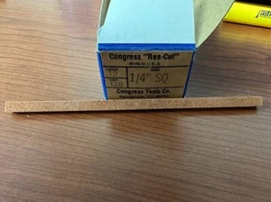CONGRESS TOOLS RES-CUT POLISHING STONE 1/4" SQUARE 120 GRIT LOT OF 3 - Picture 1 of 1