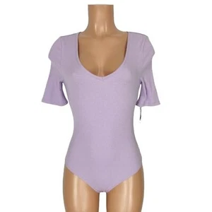 Body 7 para toda la humanidad talla púrpura manga corta top NUEVO - Imagen 1 de 6