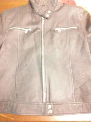 Jacket Black ladies Zip Front Lined Pockets M preowned KC collection - Image 1 of 4