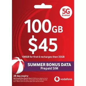 Vodafone $45 Starter Pack SIM Card - Picture 1 of 1