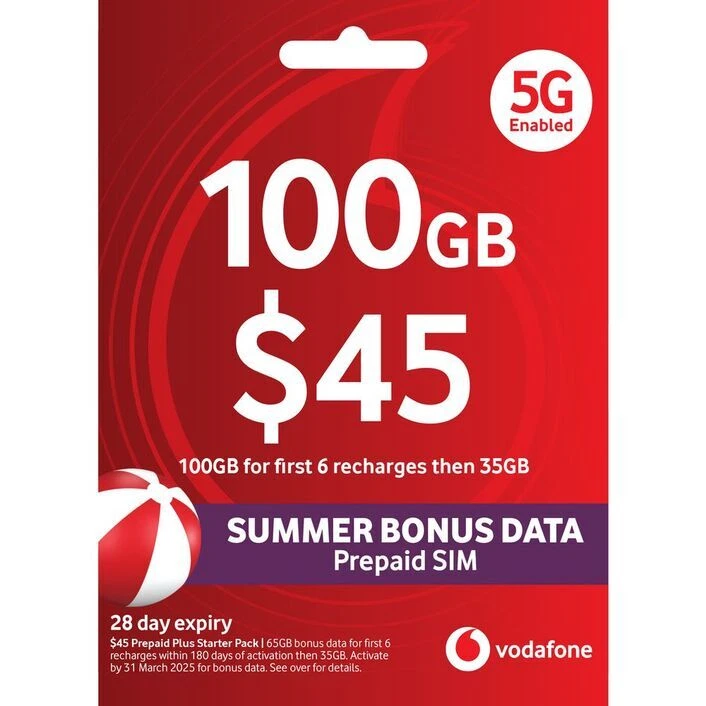 Vodafone $45 Starter Pack SIM Card - Image 1 of 1