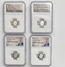 2013-2016 S Roosevelt 90% SILVER Dime Set NGC PF 70 Ultra Special Label 4-Coins