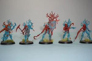 Warhammer Age of Sigmar Sylvaneth Tree-Revenants x 5 - Painted - Picture 1 of 9