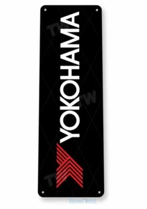 YOKOHAMA PNEUMATICI 11X4 INSEGNA LATTA RIPRODUZIONE NOSTALGICA PUBBLICITÀ USA - Foto 1 di 1