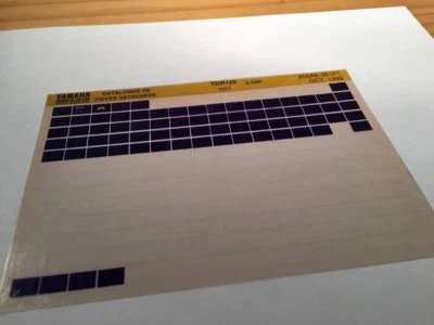 Yamaha TDR125 2000 5AE4 Tdr 125 Micro Enchufe Piezas List Catálogo Microficha - Imagen 1 de 2