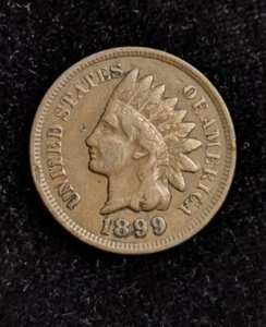 U.S. 1899 Indian Head Cent/ Penny receive coin pictured  - Picture 1 of 4