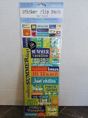 Colorbok Year Round sticker flip pack 12 seasons holidays six sheets Over 300  - Image 1 of 4